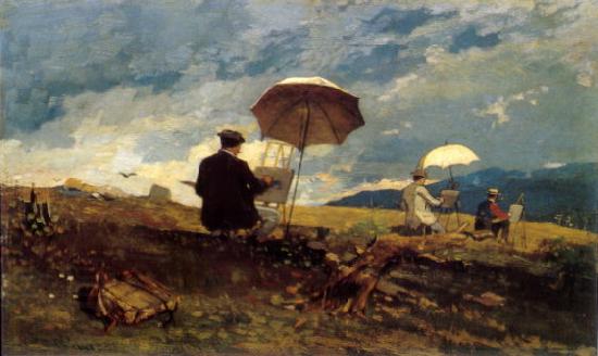 Winslow Homer Artists Sketching in the White Mountains, oil painting picture